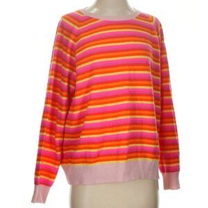 Jumper 1234 Cashmere striped sweater orange pink yellow